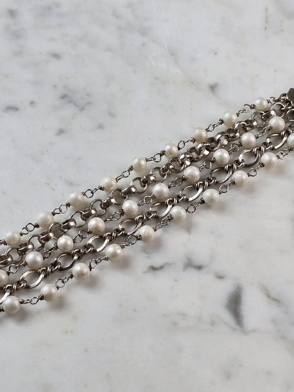 Womens Vintage Estate Sterling Silver Designer Safia Day Bracelet 43.2g E1174
